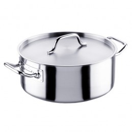 CACEROLA INDUSTRIAL CON TAPA INOX 21% 32 CM.