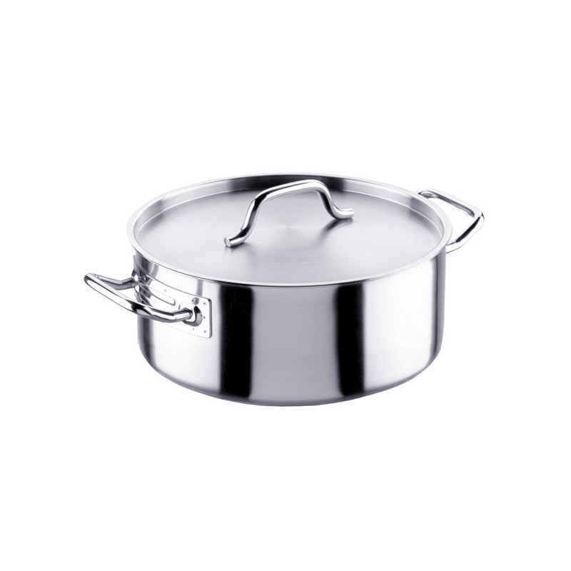 CACEROLA INDUSTRIAL CON TAPA INOX 21% 32 CM.