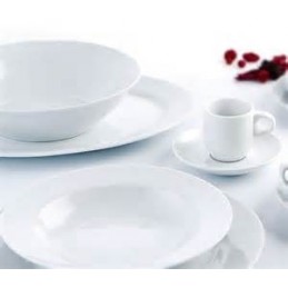 PLATO POSTRE 19 CM. PORCELANA BASIC CAJA 6 UNIDADE