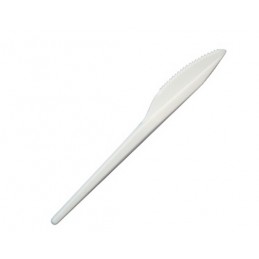 CUCHILLO PLASTICO BLANCO PAQ. 100 UNIDADES