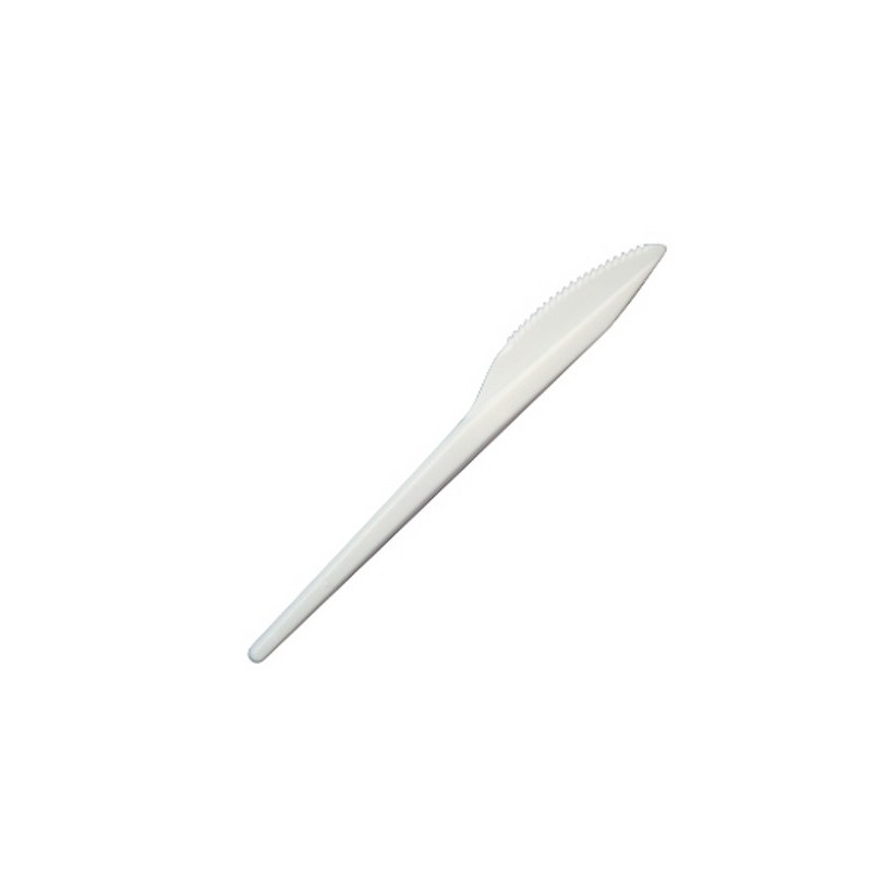 CUCHILLO PLASTICO BLANCO PAQ. 100 UNIDADES