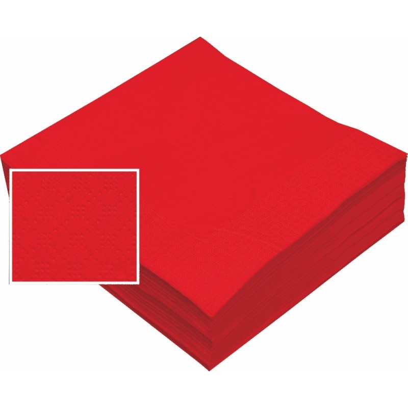 SERVILLETAS 40X40 2C ROJO 1200 UNIDADES