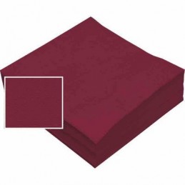 SERVILLETAS 40X40 2C BURDEOS 2400 UNIDADES