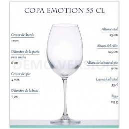 COPA VINO EMOTION 55 CL. CAJA 6 UNIDADES